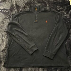 Men’s Navy Polo by Ralph Lauren Classic Fit quarter-zip sweater